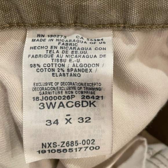 Wrangler Riggs Workwear Pants Men's 34 x 32 Khaki Carpenter Ripstop Carpenter - Picture 8 of 8